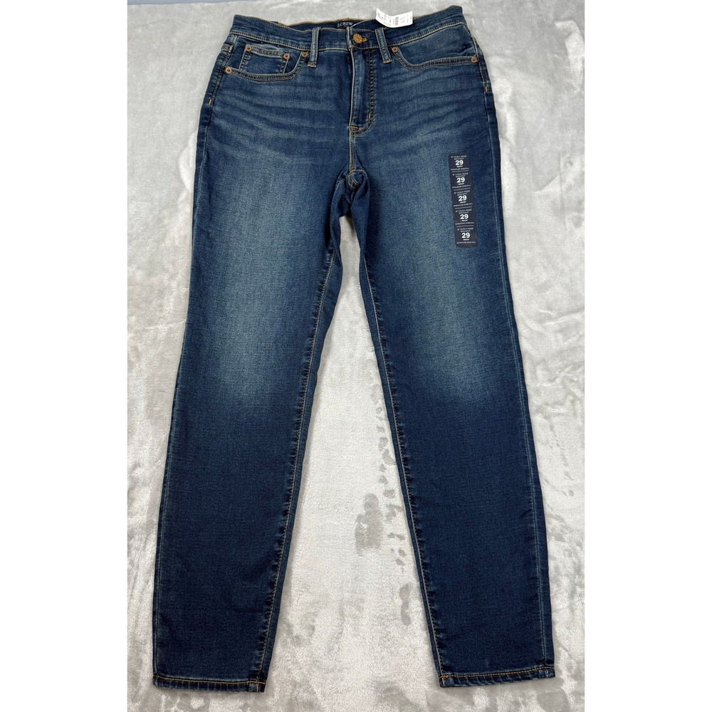 NWT J.Crew 10 High-Rise Skinny Jeans Womens 29 Dark Blue Indigo BM475